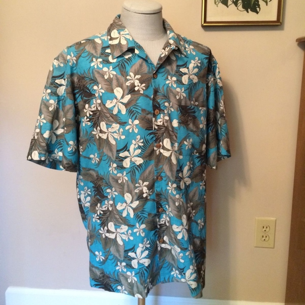 ISLAND-REPUBLIC-Mens-Aqua-Floral-Print-Silk-Short